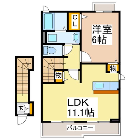 レジデンスノーグチＮの物件間取画像